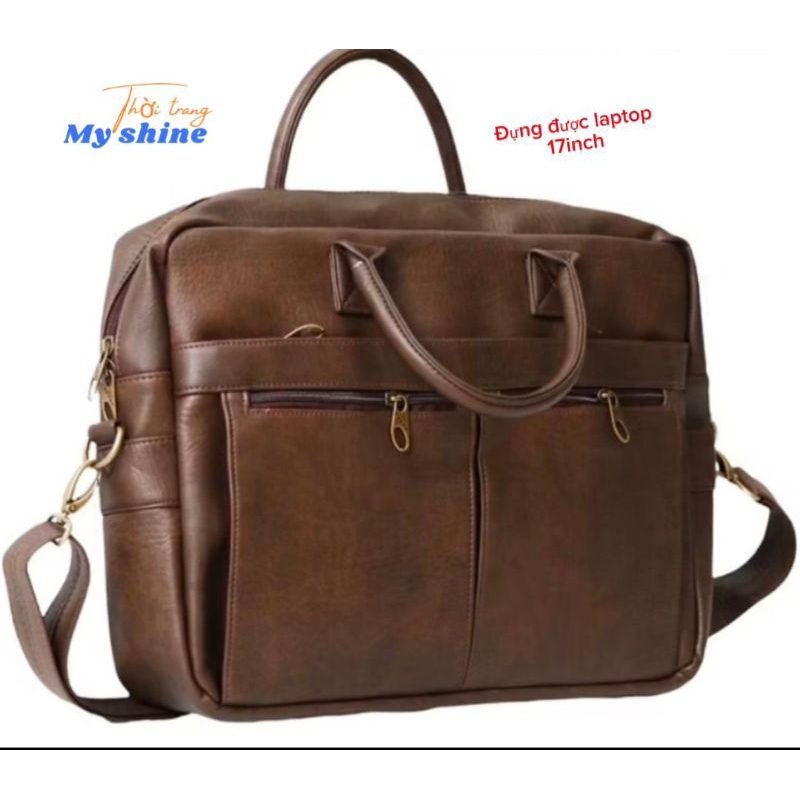 Cặp da đựng laptop 17 inch rộng rãi sang trọng và lịch lãm