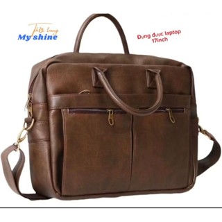 Cặp da đựng laptop 17 inch rộng rãi sang trọng và lịch lãm