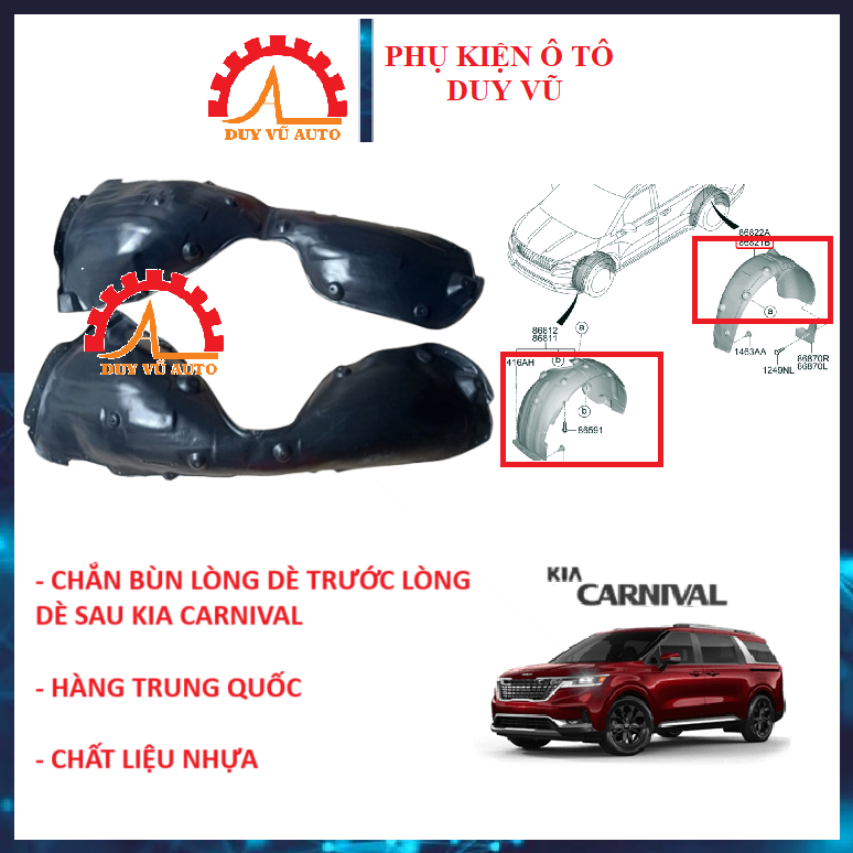 KIA CARNIVAL CHẮN BÙN LÒNG DÈ KIA CARNIVAL ĐỜI 2021-2025 BẰNG NHỰA