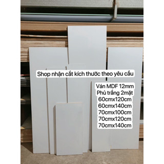 (Rộng 60cm 70cm) Tấm ván gỗ MDF 12ly 2 mặt trắng làm bàn, phông nền, tủ,kệ, trang trí,.. nhận cắt theo yêu cầu