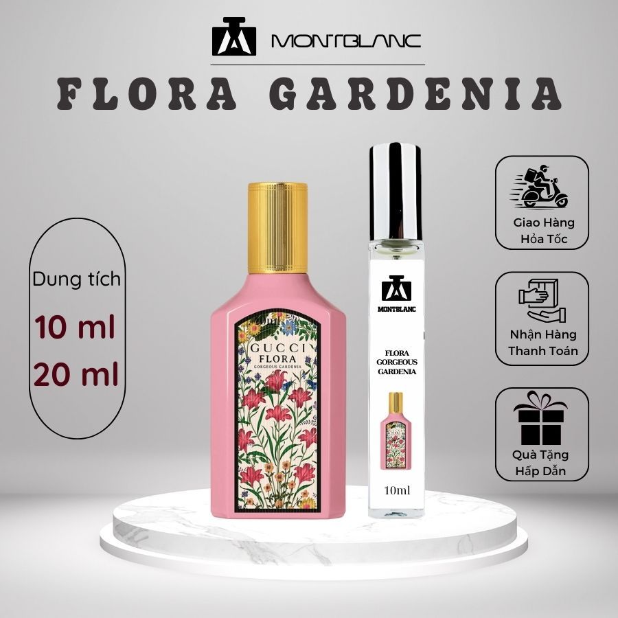 Nước Hoa Nữ Flora Gardenia / Jasmine Chai 10ml Hương Thơm Ngọt Ngào, Gợi Cảm, Nữ Tính - Montblanc Perfume