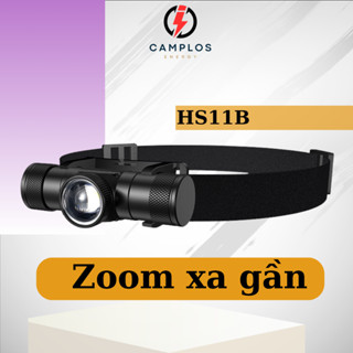 Đèn pin đôi đầu Camplos H11B ánh sáng mạnh có zoom vỏ hợp kim nhiều chế độ sáng đèn đội đầu mini chống nước gọn nhẹ