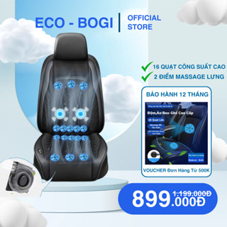 Đệm Ghế Ô Tô Làm Mát Ô Tô,Điều Hòa Xe,Làm Mát 16 Quạt Siêu Mát tích hợp massage Lưng Cao Cấp,êm ái,thông thoáng - BoGi