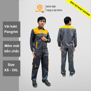 Quần áo bảo hộ lao động nam nữ M23 vải kaki dày dặn, Đồng phục lao động thoáng mát, thấm hút mồ hôi