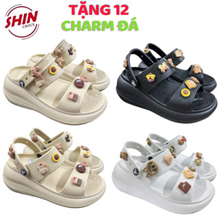  Dép Sandal 2 Quai Ngang Cao 5cm Dép Mega Crush Sandal Dép Cross Cho Nữ Thời Trang   ULLZANG VN   