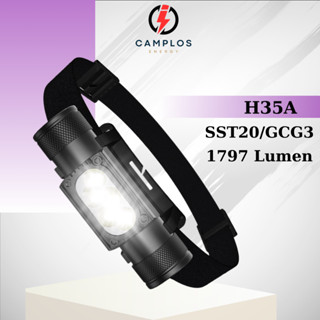 Đèn pin đôi đầu Camplos H35A ánh sáng mạnh sáng tỏa vỏ hợp kim nhôm đèn đội đầu mini 5 bóng chống nước nhỏ gọn siêu nhẹ