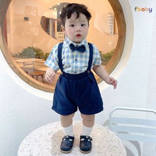 Set Công Tử Fbaby Thôi Nôi Đi Chơi Dự Tiệc Gồm 4 Chi Tiết Aó Chất Liệu Thô Đũi Phối Quần Kaki Cho Bé Trai 6-16kg