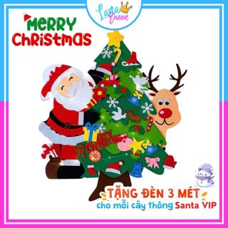 Cây thông Noel vải nỉ vải dạ dán tường tự làm trang trí dịp Giáng Sinh cho bé  - LANA QUEEN