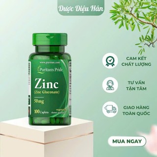  ên Uống Bổ Sung Kẽm Giảm Mụn Tăng Cường Nội Tiết Hai Phái Puritan's Pride Zinc Gluconate 