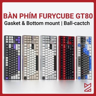 Bàn phím cơ FuryCube GT80 - Bàn phím cơ nhôm chất lượng cao, 3 chế độ kết nối, LED RGB xịn xò
