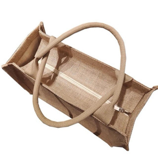 Túi cói bố trơn  quai nâu kích thước vừa vặn🐑