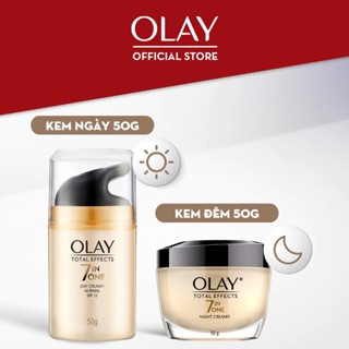  Kem Dưỡng Ẩm Ngày & Đêm Phục Hồi & Làm Chậm 7 Dấu Hiệu Lão Hóa OLAY TOTAL EFFECTS 50G X2 