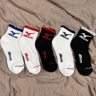 TẤT MIZUNO LÓT BÔNG ĐỆM XÙ DÀY MỊN VIỀN MÀU CỔ LỬNG THỂ THAO NAM , NỮ