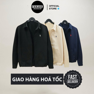 Áo Khoác Ralph Lauren Harrington Chất Vải Kaki Dày Mịn Form Boxy Crop