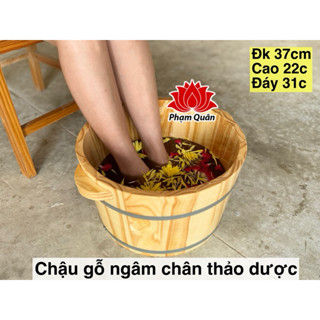  Chậu gỗ ngâm chân chậu ngâm chân gỗ thông 