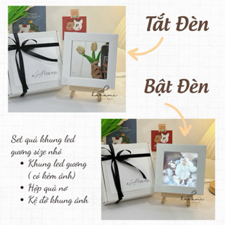 Set quà khung ảnh gương led mini , khung ảnh gương quà tặng đặc biệt, Harumi Gifts Box