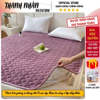 Thảm trải giường nỉ nhung chữ H cao cấp, thảm đa năng 3 lớp nhập khẩu, chất liệu mềm mịn, sang trọng, ấm áp mùa đông