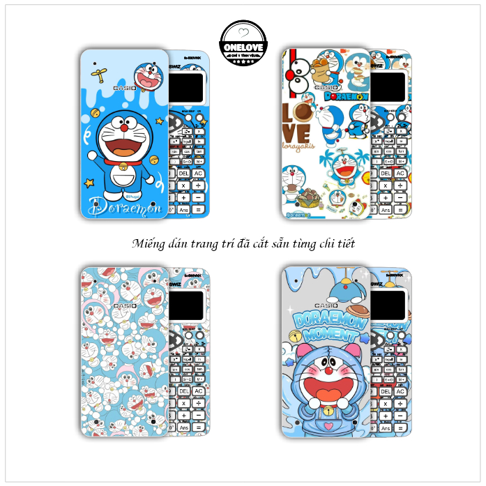 MIếng dán skin mẫu Doremon cho máy tính bỏ túi Casio FX 580VNX , 570VN Plus , 570 ES , 880 BTG , 570