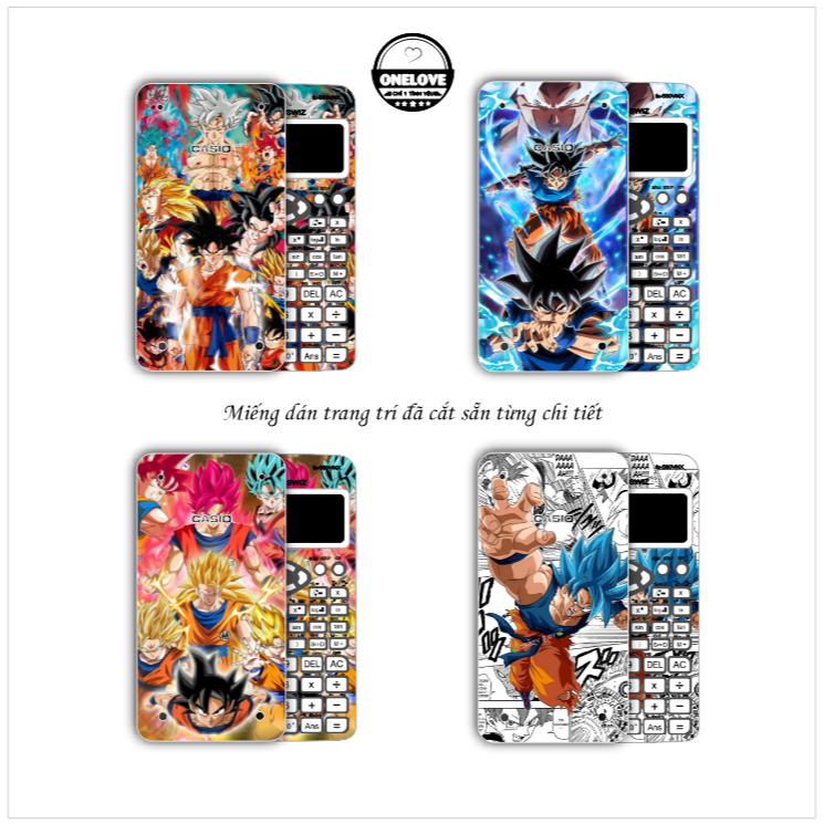 Miếng dán skin mẫu Goku cho máy tính bỏ túi Casio FX 580VNX , 570VN Plus , 570 ES , 880 BTG , 570 ES