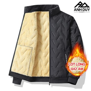 Áo Khoác Dù Nam Nữ Nỉ Lót Lông Cừu Dày Dặn Giữ Ấm Mùa Đông Chống Gió Chống Nước ANH DUY SHOP AK102