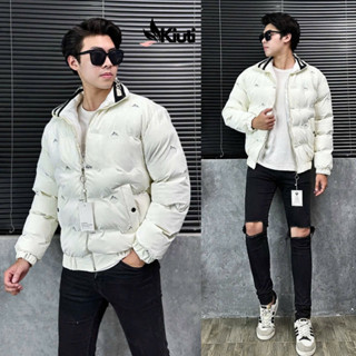  Áo Khoác Phao Nam Ép Nhiệt in 3D Color KIUTI Áo phao nam mùa đông ấm nhung tăm có mũ 