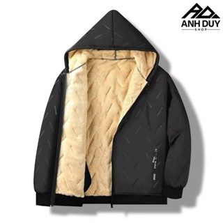 Áo Khoác Dù Nam Nữ Nỉ Lót Lông Cừu Dày Dặn Giữ Ấm Mùa Đông Chống Gió Chống Nước Có Nón ANH DUY SHOP AK103
