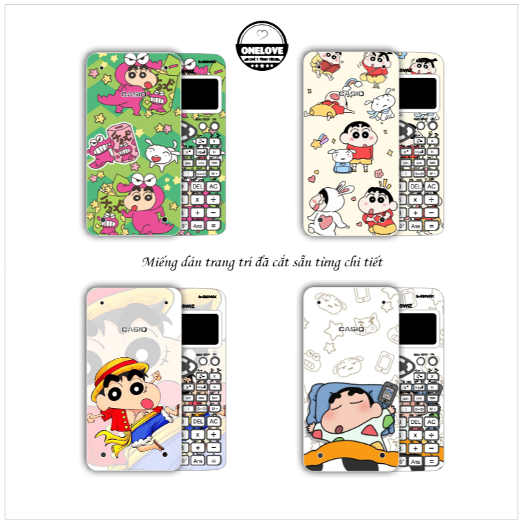 MIếng dán skin mẫu Shin cho máy tính bỏ túi Casio FX 580VNX , 570VN Plus , 570 ES , 880 BTG , 570 ES