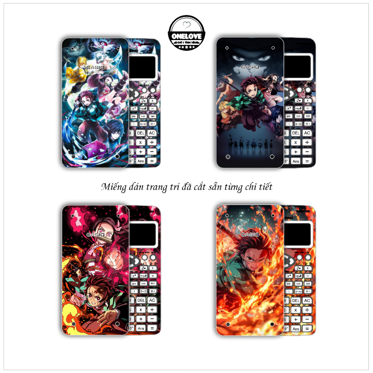 MIếng dán skin mẫu Yaiba cho máy tính bỏ túi Casio FX 580VNX , 570VN Plus , 570 ES , 880 BTG , 570 E