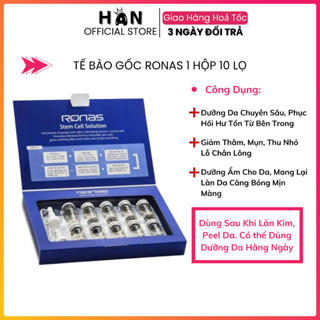 Tế Bào Gốc Ronas Stem Cell | Serum Ronas, Tinh Chất Tế Bào Gốc Phục Hồi Căng Bóng Da Hàn Quốc 1 Hộp 10 Lọ
