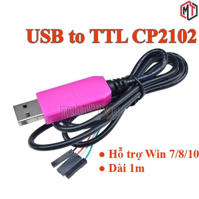 Cáp chuyển đổi USB sang TTL / RS232 (chip nạp CP2102) 1m