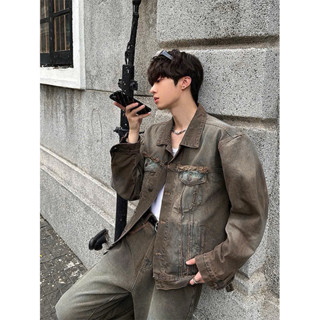 Áo Khoác Jeans Demin Nam Nữ From Rộng, Màu Nâu Wash Đẹp Lạ Thời Trang Unisex