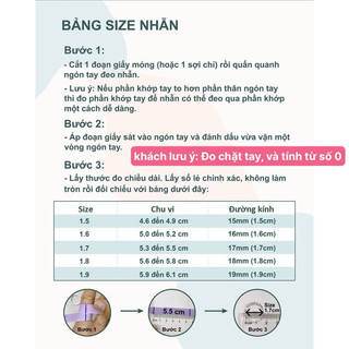 Nhẫn đôi OCTOBER JEWELRY đính đá đơn giản MS149 bạc thật