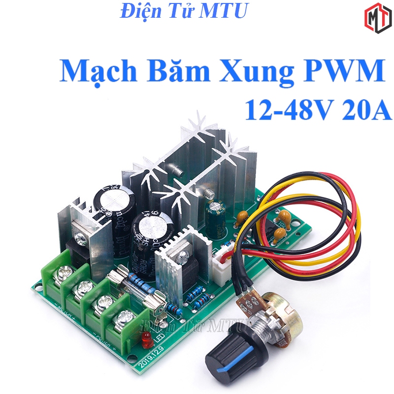 Mạch điều khiển tốc độ động cơ DC PWM 12V - 48V 20A (Mạch Băm Xung PWM)