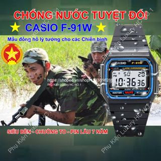 Đồng Hồ Nam/Nữ Casio F-91W1 .a., Chống Nước Tuyệt Đối, Siêu Bền, Pin Lâu 7 Năm