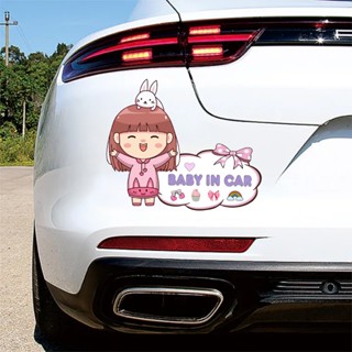 Dán Xe Oto Mẫu Girl chữ BABY IN CAR chống nước, dán xe oto, trang trí Oto in hình theo yêu cầu, in Chữ yêu cầu
