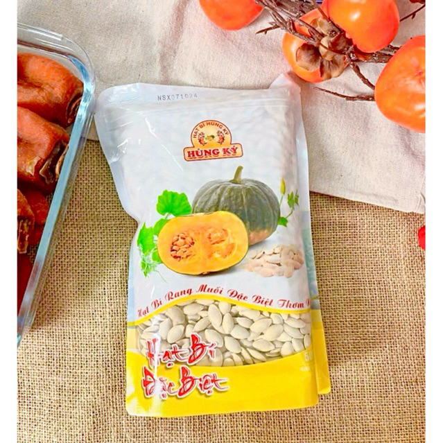 Hạt Bí Rang Muối Hùng Ký Túi 500gr