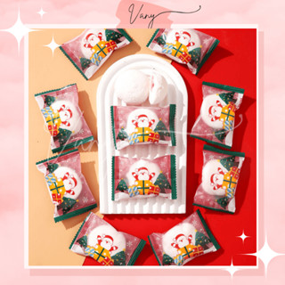   Combo 10 Cái  Kẹo Dẻo Marshmallow Giáng Sinh Nhân Mứt Dâu Tây Bánh Kẹo Quà Tặng Mùa Lễ Hội Ông Già Noel 2024 