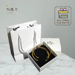 Mua COMBO 2 vòng CUFF KHẮC TÊN tặng hộp quà fullbox, vòng tay cuff titan không rỉ khắc tên miễn phí.