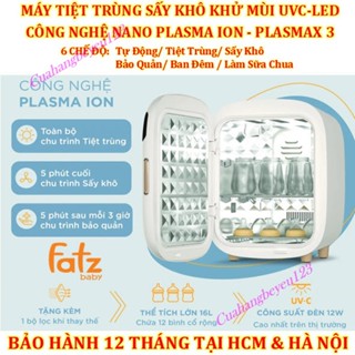 PLASMAX 3 Máy tiệt trùng sấy khô UVC-LED công nghệ Nano Plasma Ion 6 Chế độ Fatzbaby FB4792TN, Fatz SUPER 1 - FB4700M