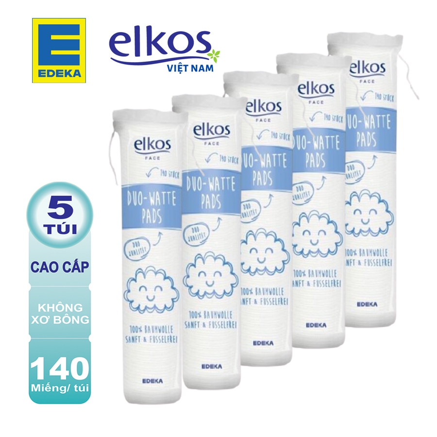 Bông tẩy trang Elkos 140 miếng của Đức.
