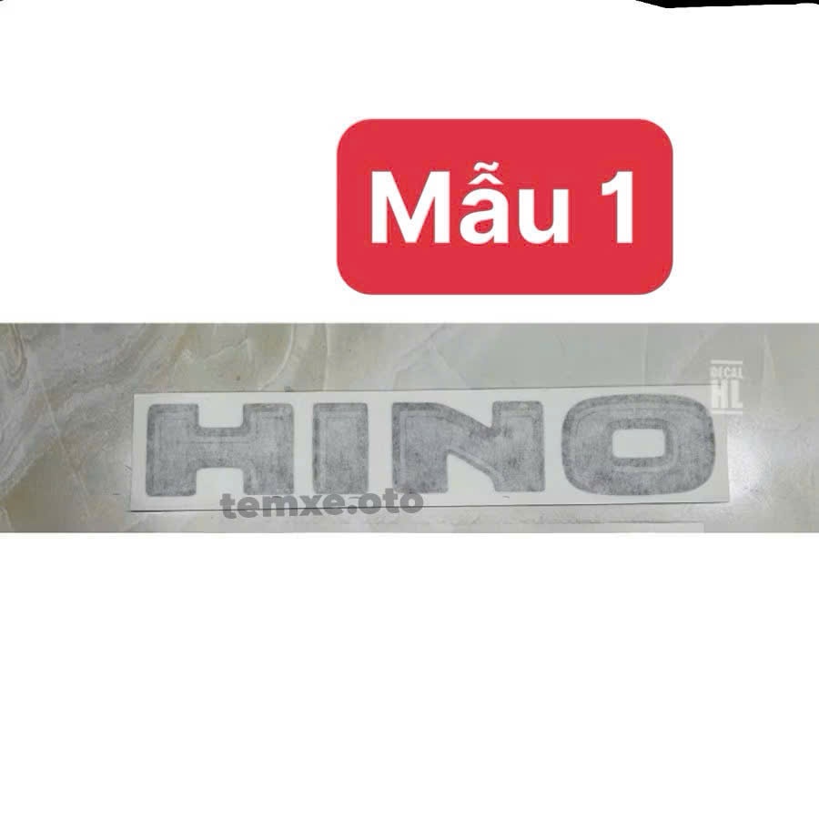 Tem hino dán xe ô tô dán cho xe tải hino chữ hino kèm logo