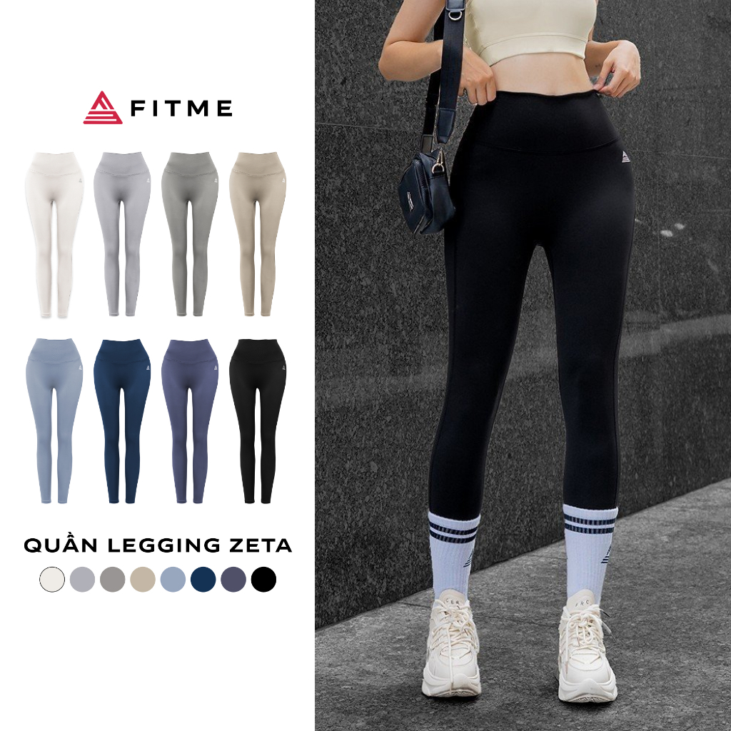 Quần tập gym yoga legging nữ cạp cao Fitme Zeta vải 2 lớp nâng v3 tôn dáng cao cấp QDZT | BigBuy360 - bigbuy360.vn