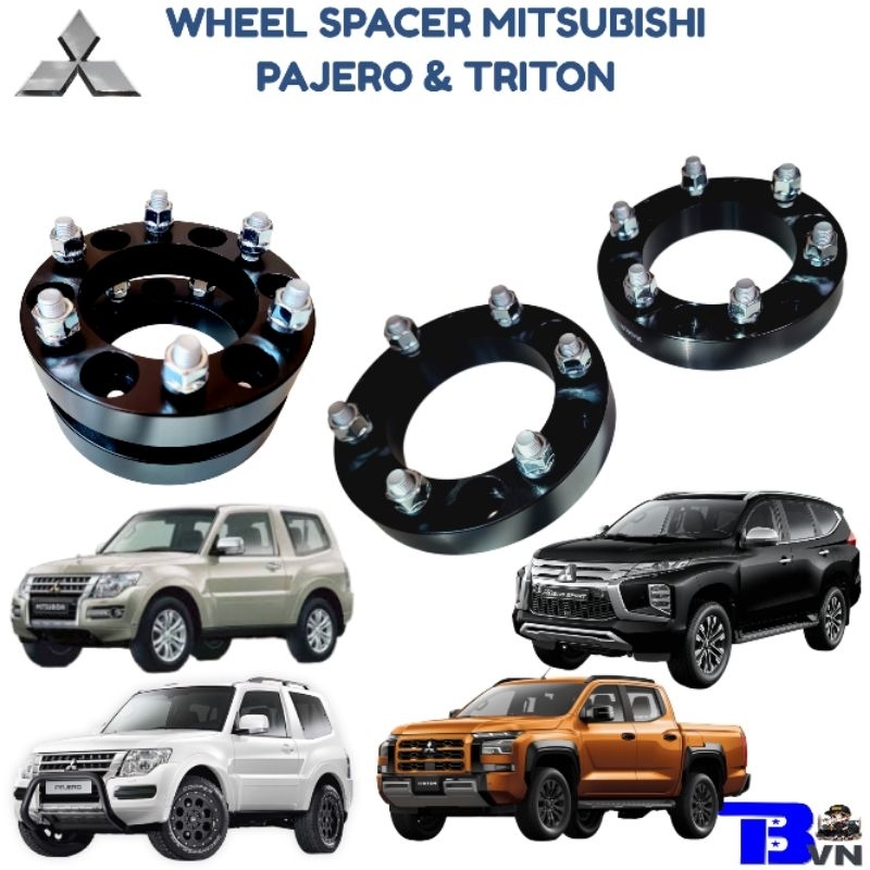 WHEEL SPACER LỒI MÂM MITSUBISHI PAJERO & TRITON  CÁC ĐỜI [TRANBONVN]