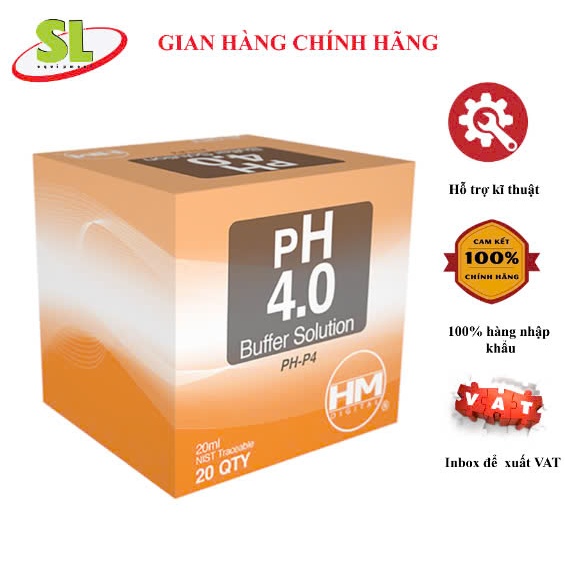 Dung dịch chuẩn PH4 - Gói dung dịch chuẩn PH4 dùng cho các loại bút đo PH