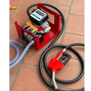 Máy bơm dầu điện 220v, Bơm hút diesel nhiên liệu có đồng hồ hiển thị báo dung lượng