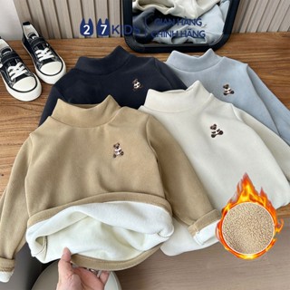  Áo giữ nhiệt cao cổ bé trai 27Kids KACADY da cá dài tay lót lông nam cho trẻ từ 2-10 tuổi ULTN2 