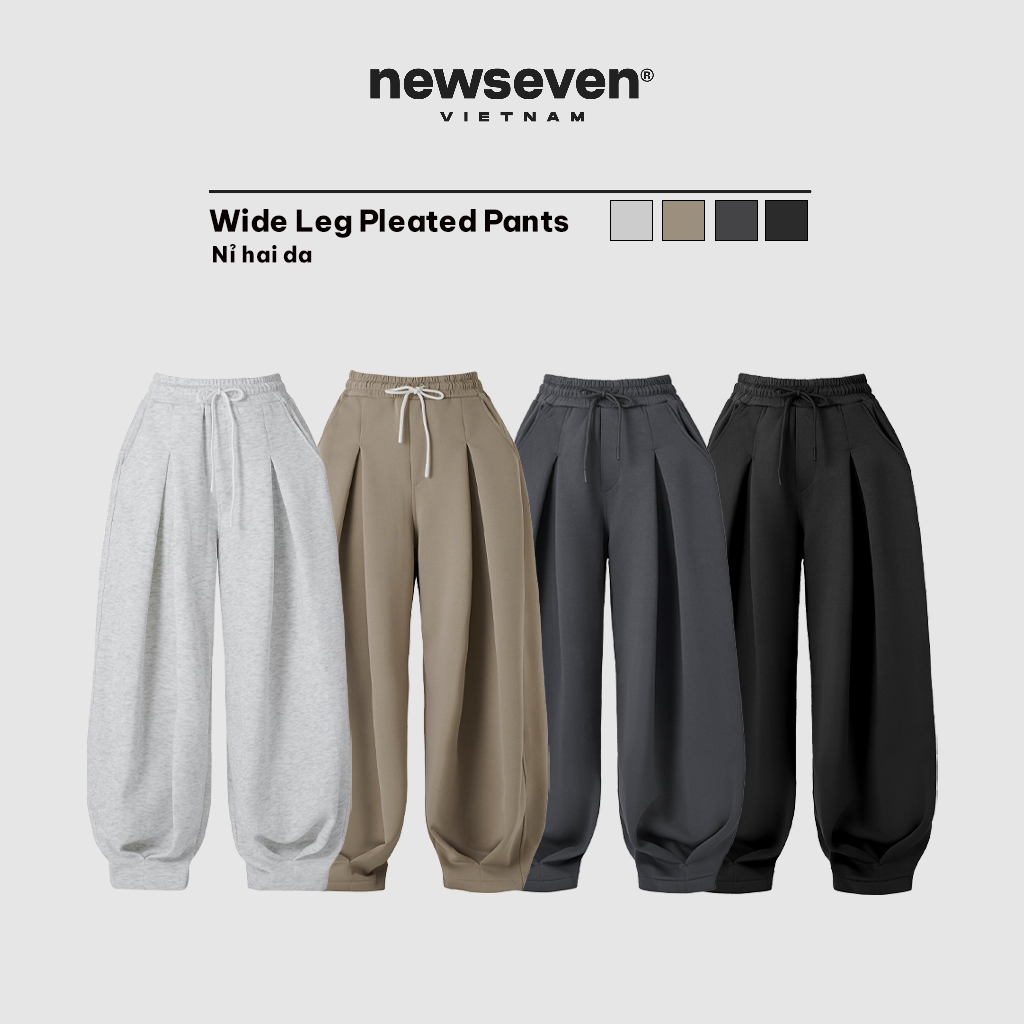Quần Dài Form Rộng NEWSEVEN Wide Leg Pleated Pants QD.416