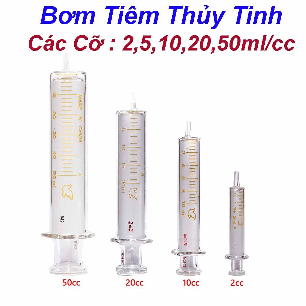 Bơm Tiêm Thủy Tinh 500ML/CC