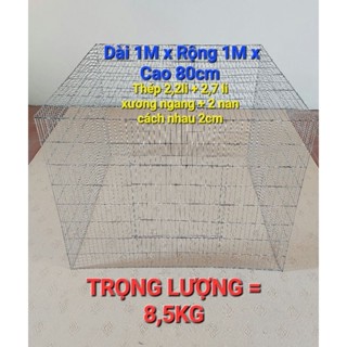 LỒNG GÀ VUÔNG CHỐNG CHUỘT 7 - 8,5KG ( không khay )