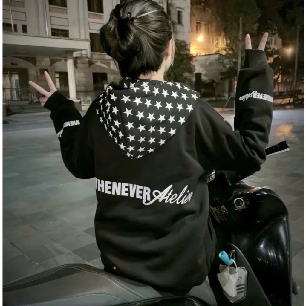 Áo Khoác Hoodie Whenn Never Mũ Ngôi Sao Hot New 2024.Áo Khoác Hoodie Chất Nỉ Cao Cấp Dầy Dặn